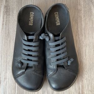 Camper Peu Cami Black Womens Leather Low-profile Elastic Shoes Trainers